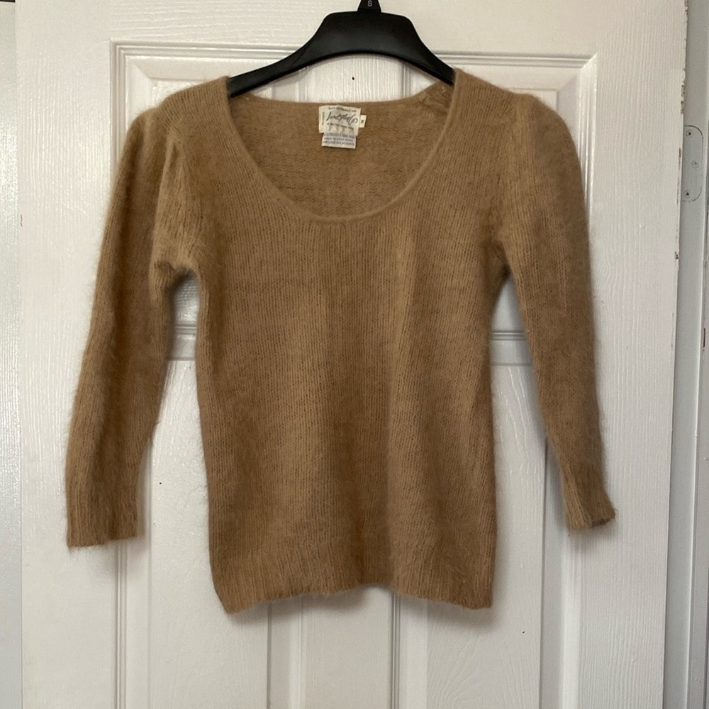 VTG 80’s 90’s Angora Mohair Tan Sweater Puff Sleeves
Lord & Taylor